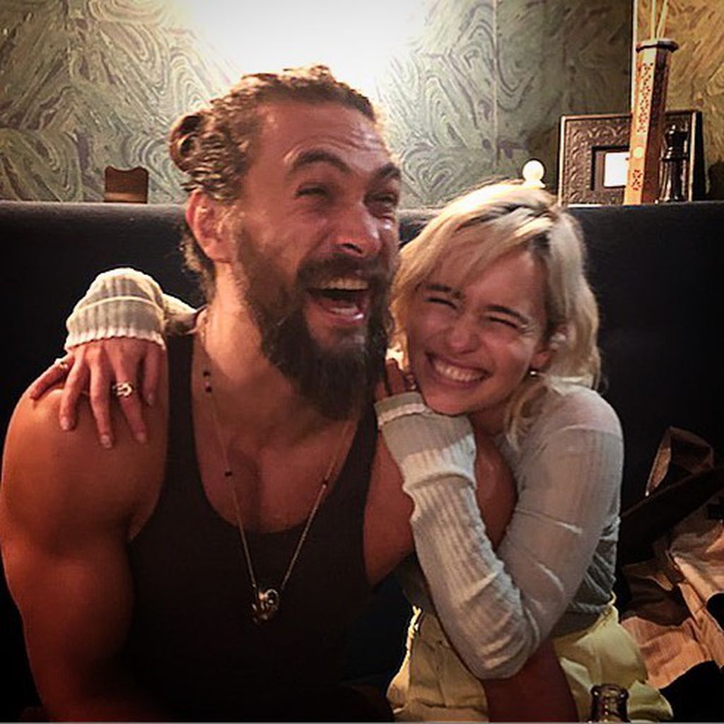 Jason Momoa und Emilia Clarke im November 2017