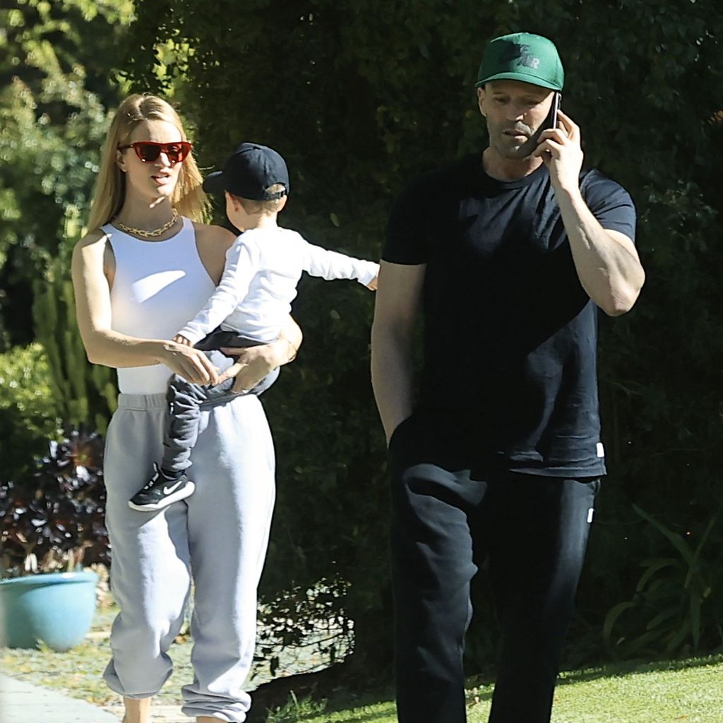Jason Statham mit seiner Frau Rosie und seinem Sohn Jack