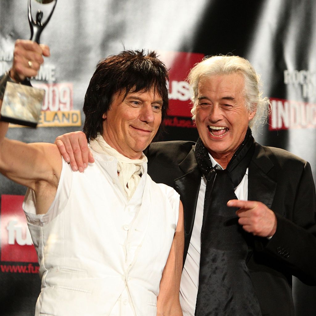 Jeff Beck und Jimmy Page bei einer Preisverleihung, 2009