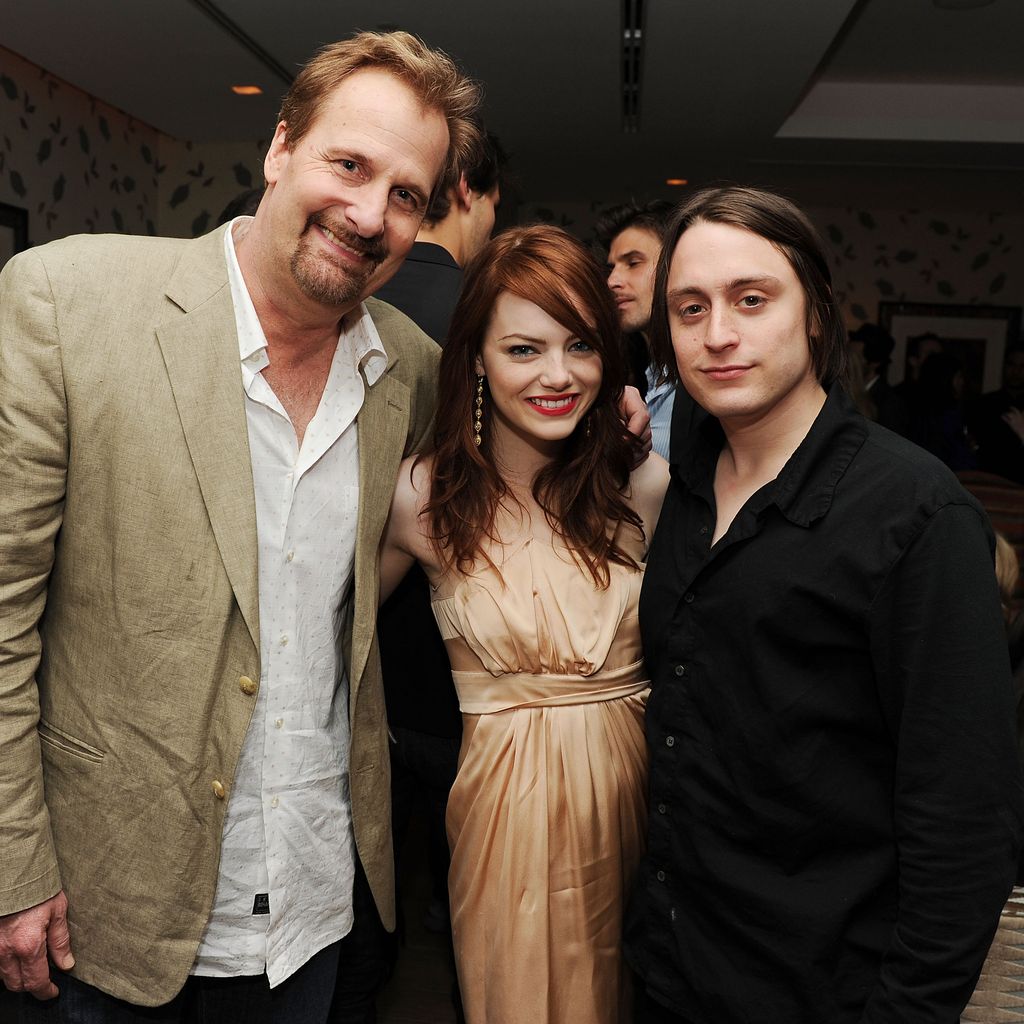 Jeff Daniels, Emma Stone und Kieran Culkin, 2010
