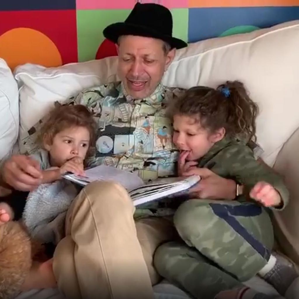 Jeff Goldblum und seine Kinder im April 2020