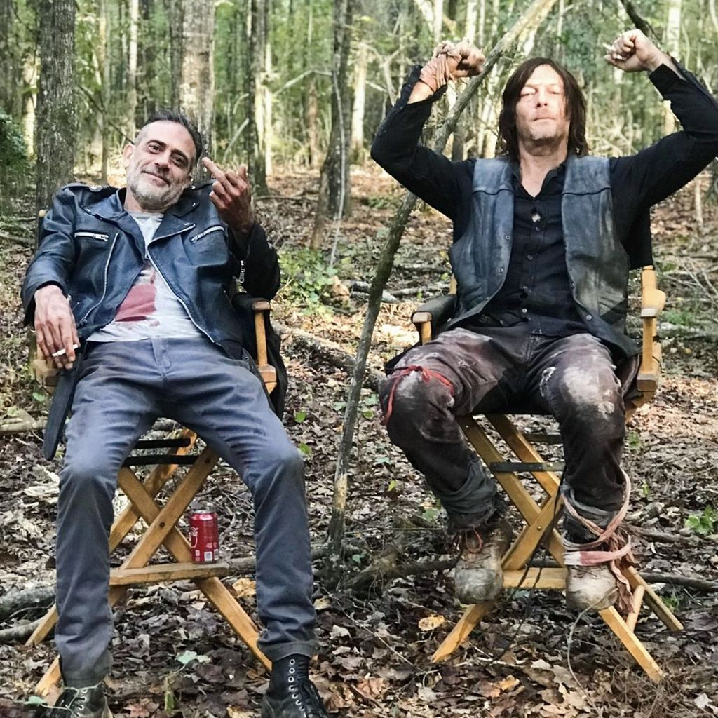 Jeffrey Dean Morgan und Norman Reedus am "The Walking Dead"-Set