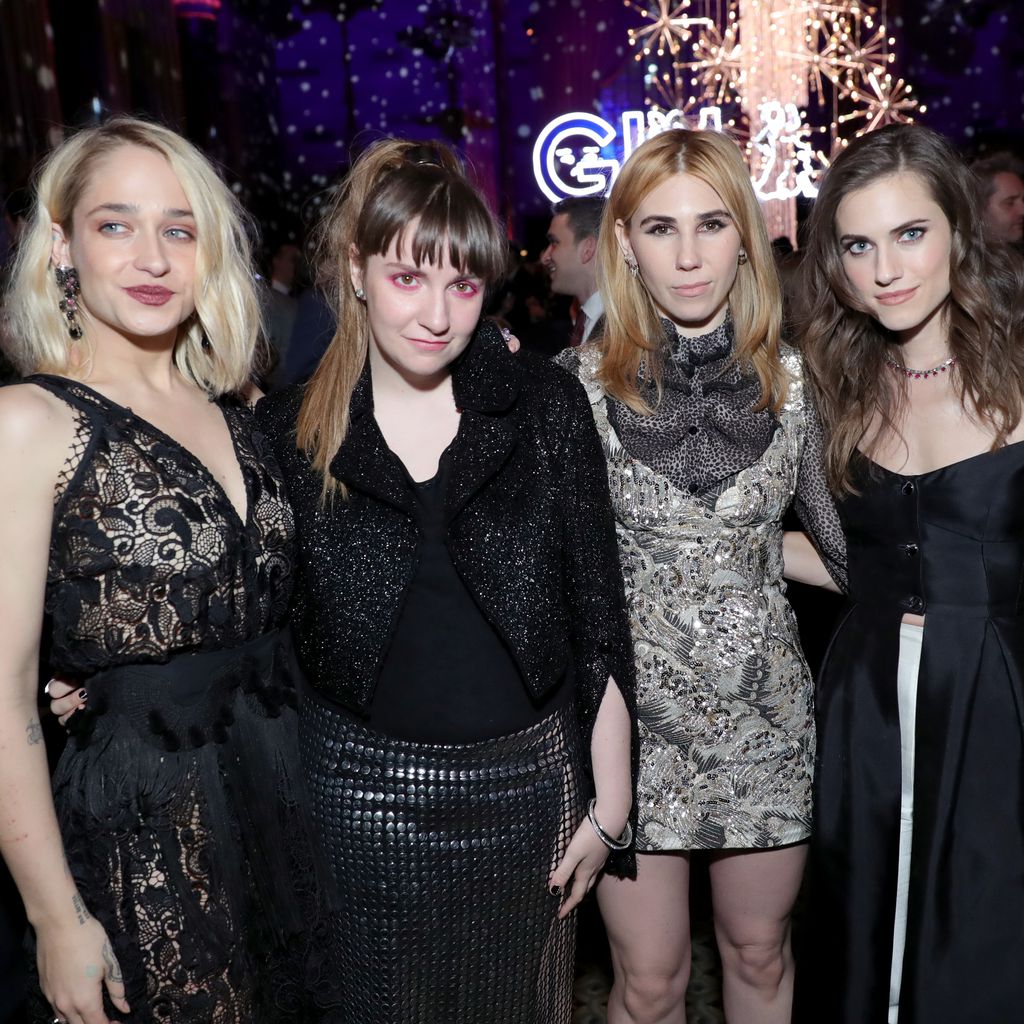 Jemima Kirke, Lena Dunham, Zosia Marnet und Allison Williams auf einer "Girls"-Party