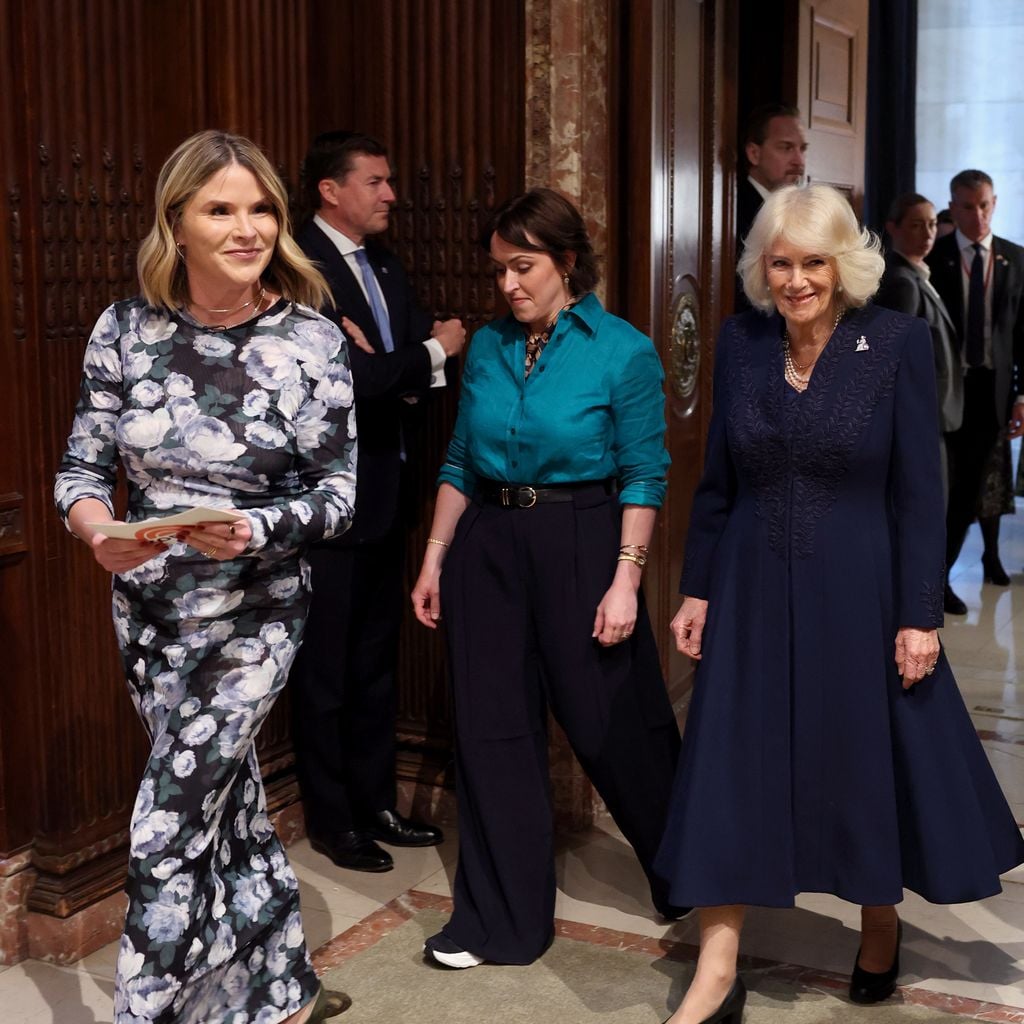 Jenna Bush Hager, Vicki Perrin und Königin Camilla bei einem Literaturevent in der New York Public Library