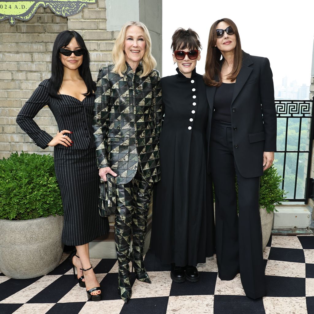 Jenna Ortega, Catherine O'Hara, Winona Ryder und Monica Bellucci im August 2024