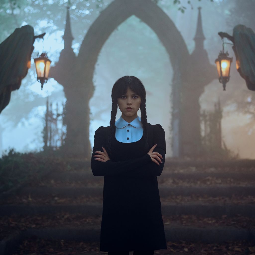 Schauspielerin Jenna Ortega als Wednesday Addams