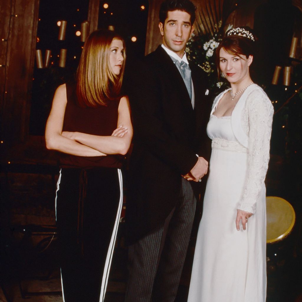 Jennifer Aniston, David Schwimmer und Helen Baxendale in "Friends"