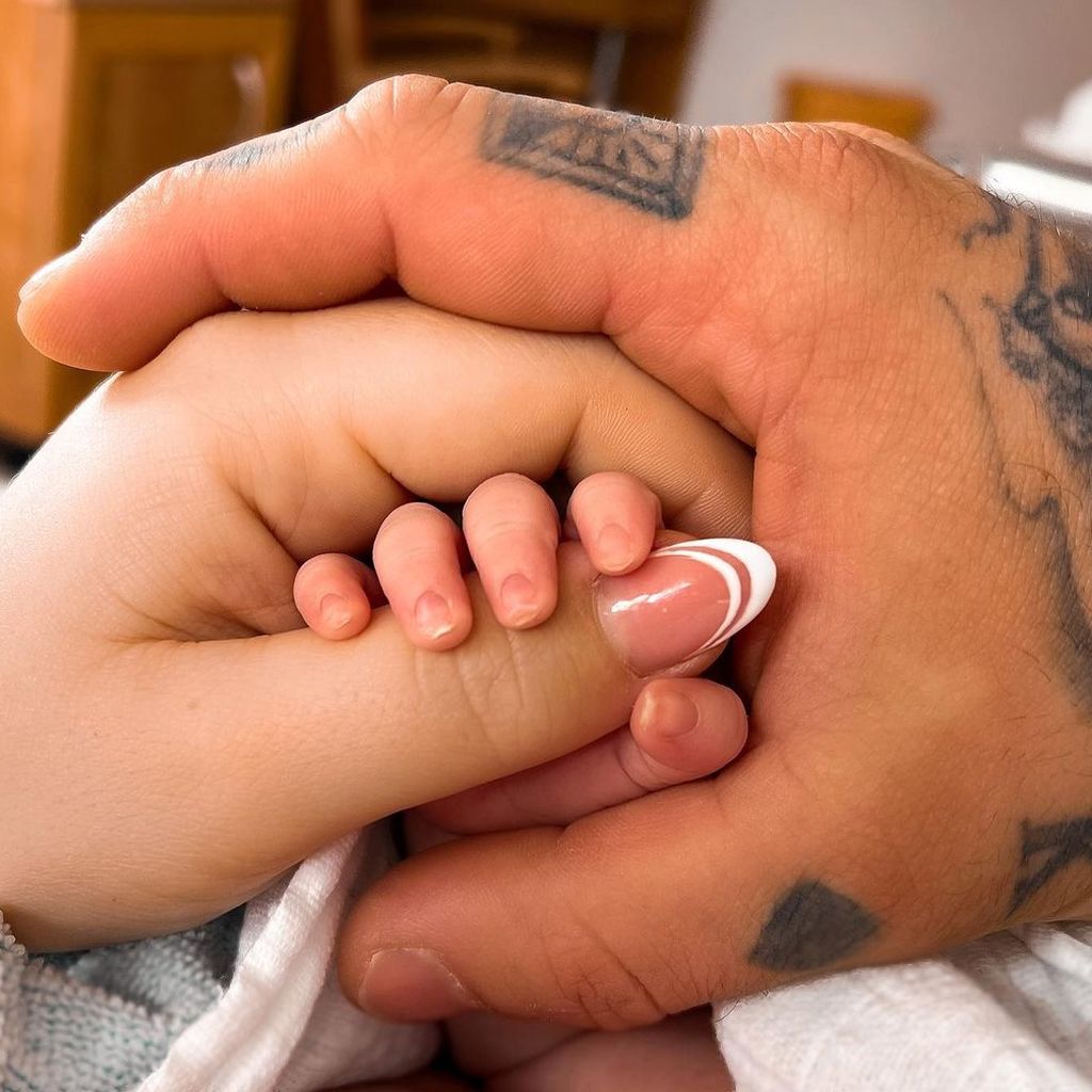 Jennifer Frankhauser, Steffen König und ihr Baby Damian Andreas