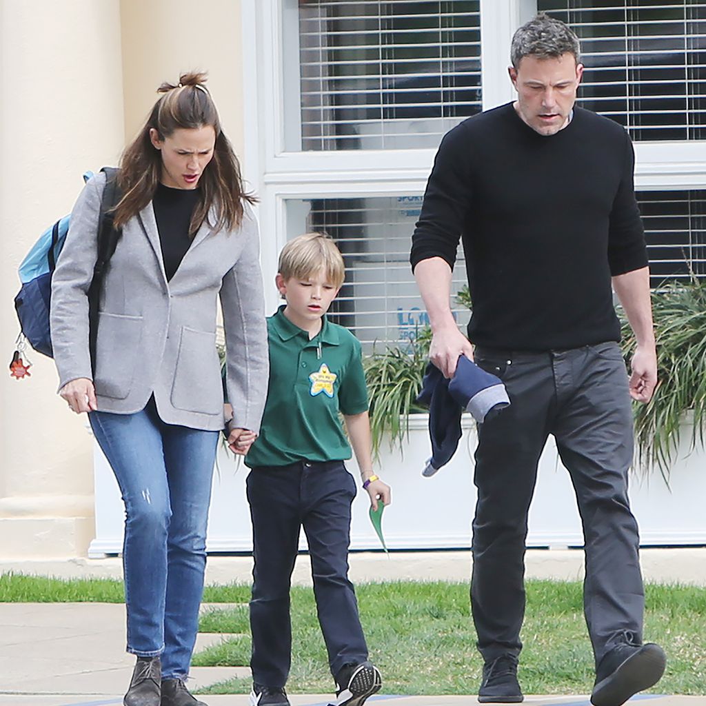 Jennifer Garner und Ben Affleck mit ihrem Sohn Samuel im Februar 2020