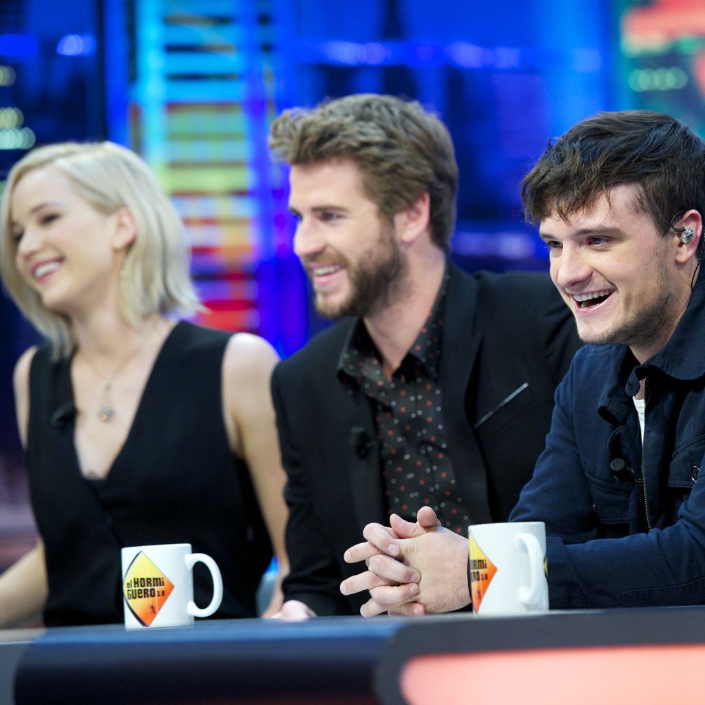 Jennifer Lawrence, Liam Hemsworth und Josh Hutcherson in einer TV-Show