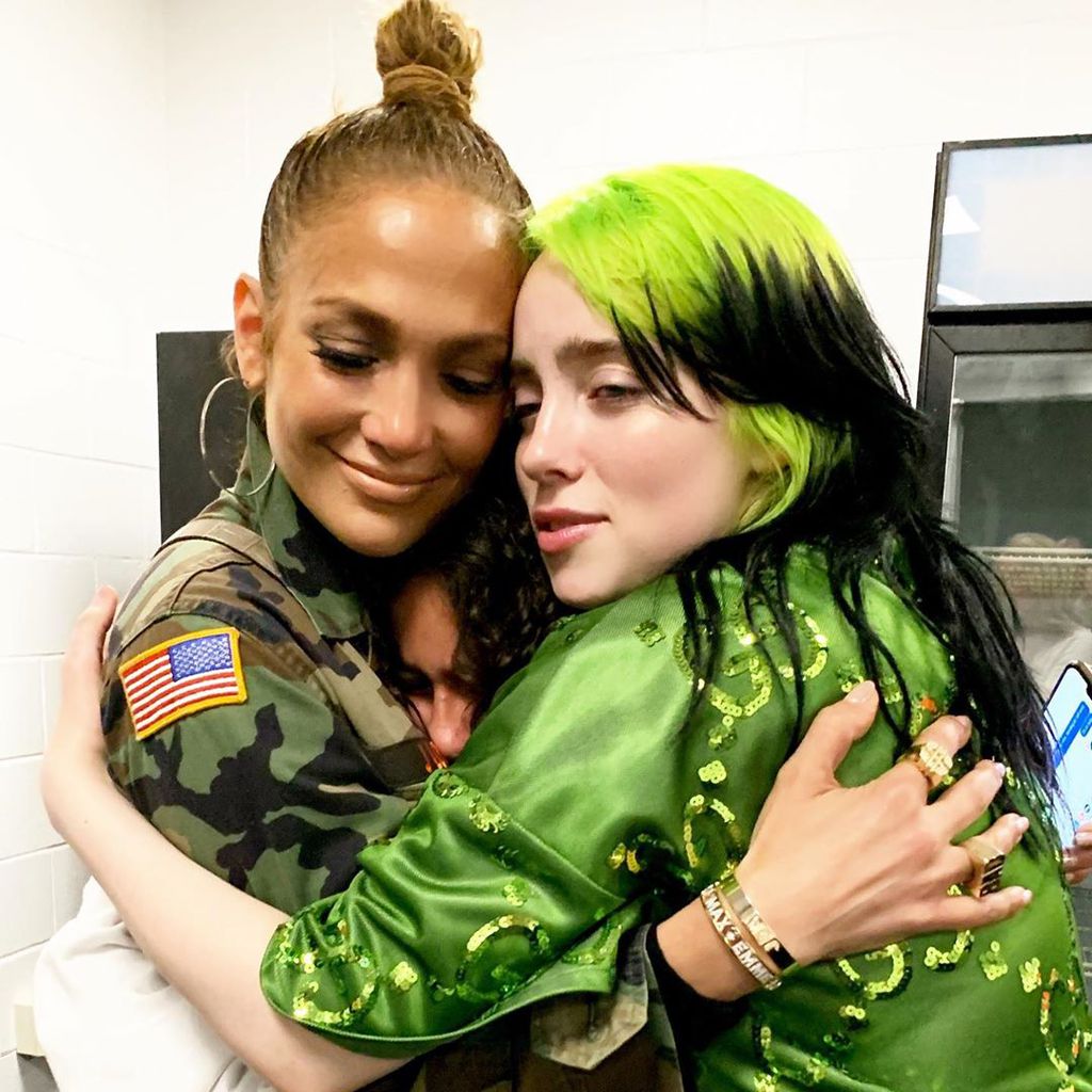 Jennifer Lopez und ihre Tochter Emme auf einem Konzert von Billie Eilish im März 2020