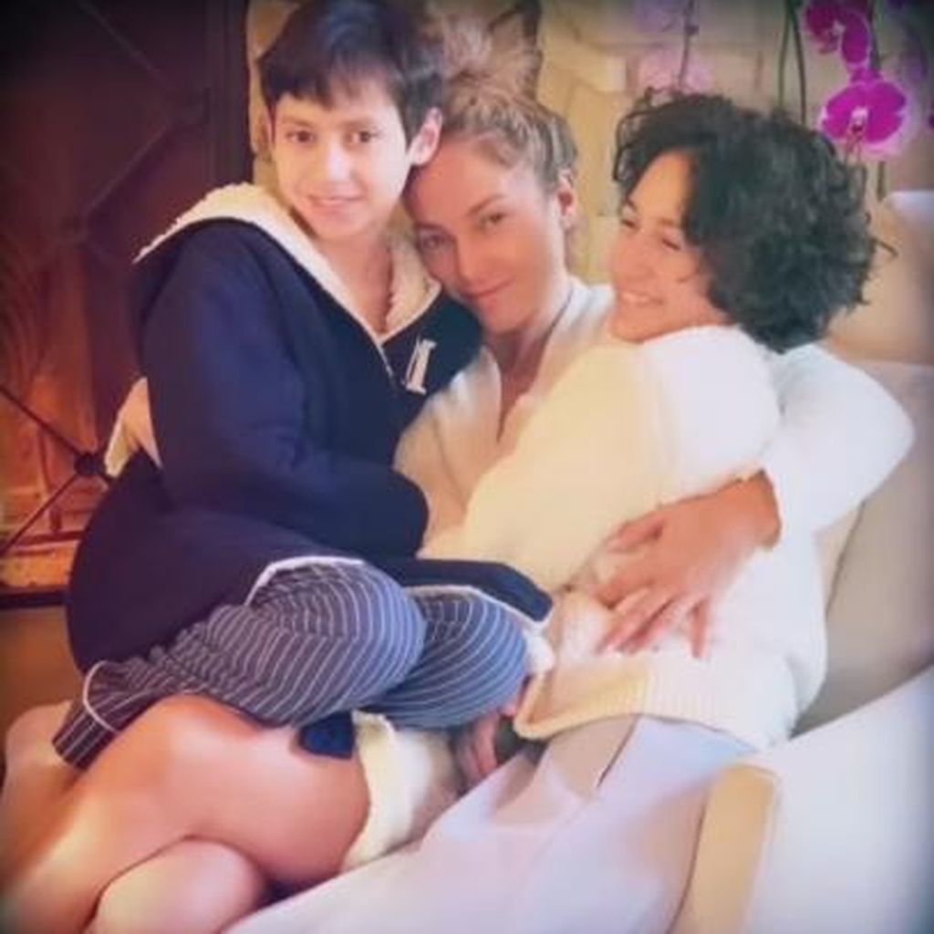 Maximilian David Muñiz, Jennifer Lopez und Emme Maribel Muñiz