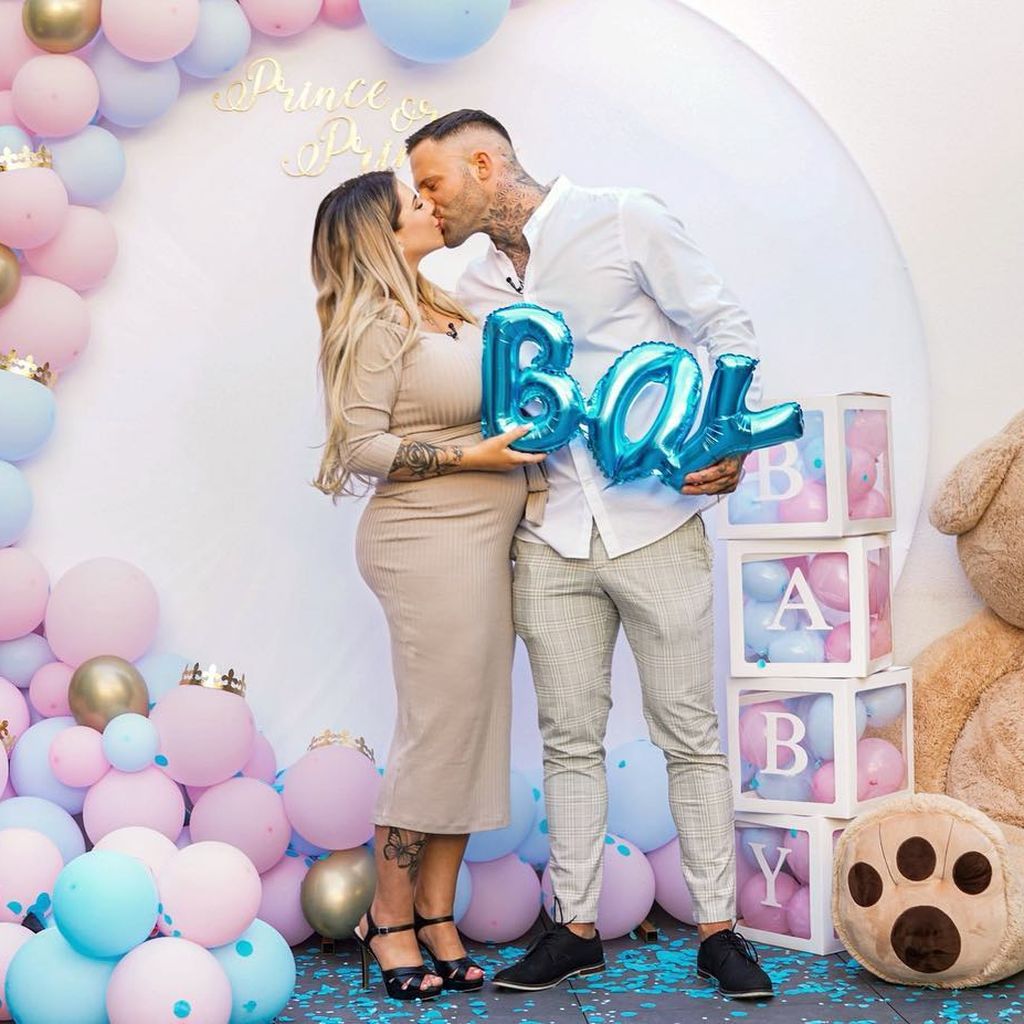Jenny Frankhauser und Steffen König bei ihrer Gender-Reveal-Party