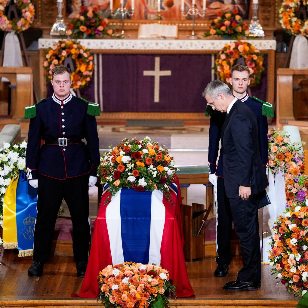 Jens Stoltenberg nimmt Abschied bei der Trauerfeier für Prinzessin Astrid in der Ris-Kirche in Oslo, 2026