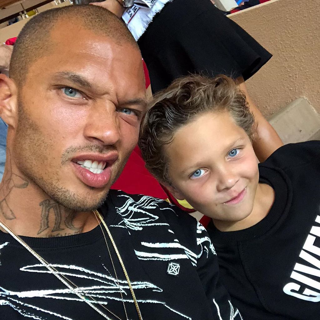 Jeremy Meeks und sein Sohn Jeremy Junior