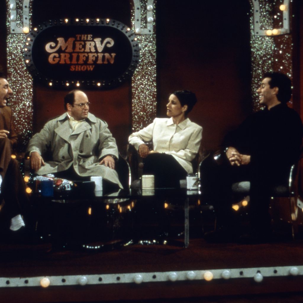 "Seinfeld"-Darsteller Jerry Seinfeld, Jason Alexander, Jim Fowler, Arabella Field