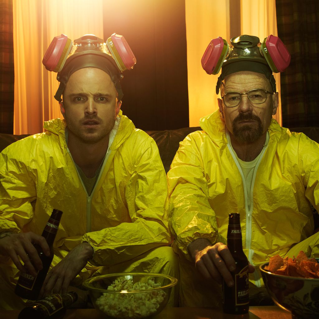 Aaron Paul und Bryan Cranston in ihren "Breaking Bad"-Rollen Jesse Pinkman und Walter White