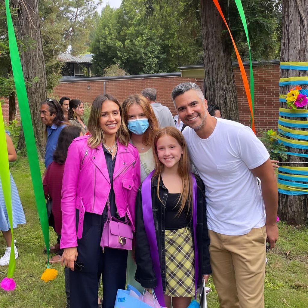 Jessica Alba mit Honor, Haven und Cash Warren