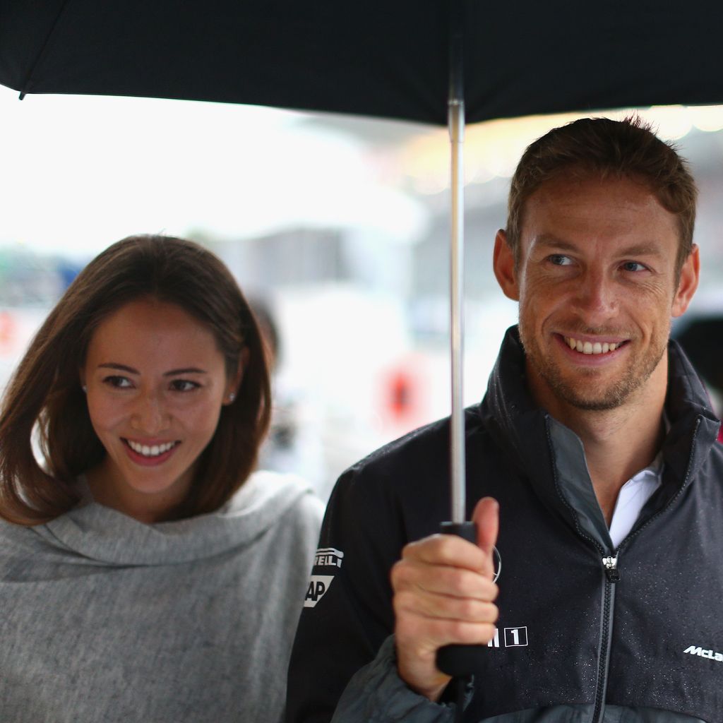 Jessica Michibata und Jensen Button, 2014