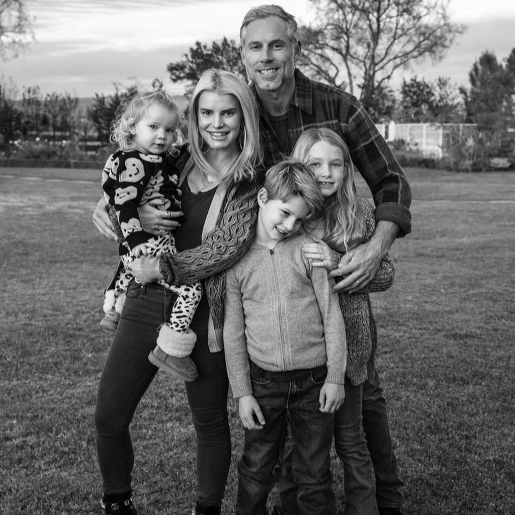 Jessica Simpson und Eric Johnson mit ihren Kindern