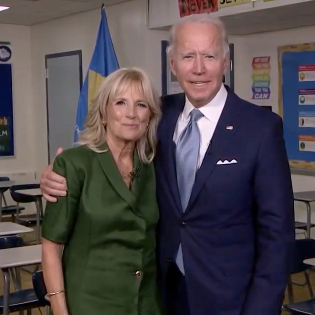 Jill Biden und Joe Biden im Jahr 2020