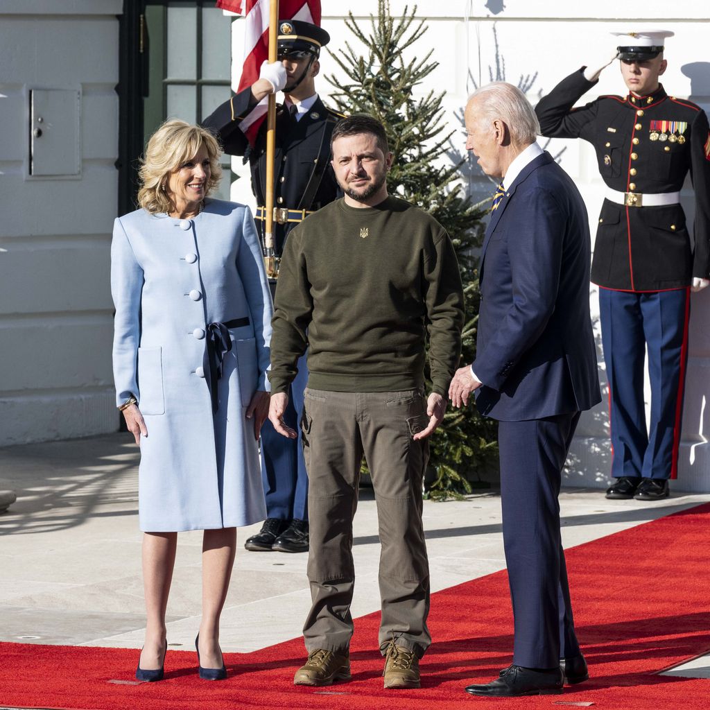 Jill Biden, Wolodymyr Selenskyj und Joe Biden im Dezember 2022