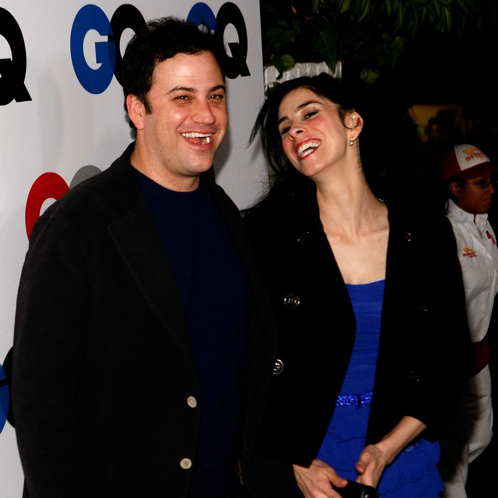 Moderator Jimmy Kimmel und Comedienne Sarah Silverman, November 2018