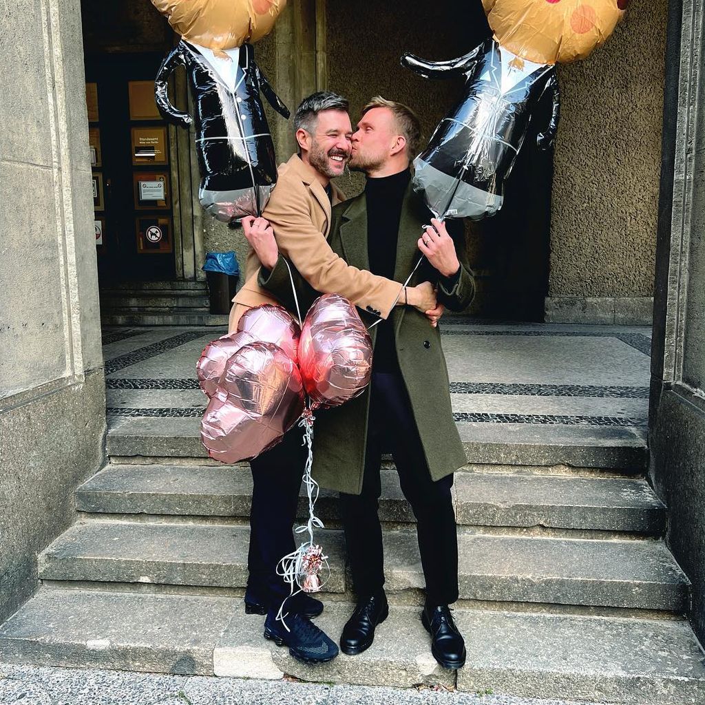 Jochen Schropp und sein Mann auf der Hochzeit