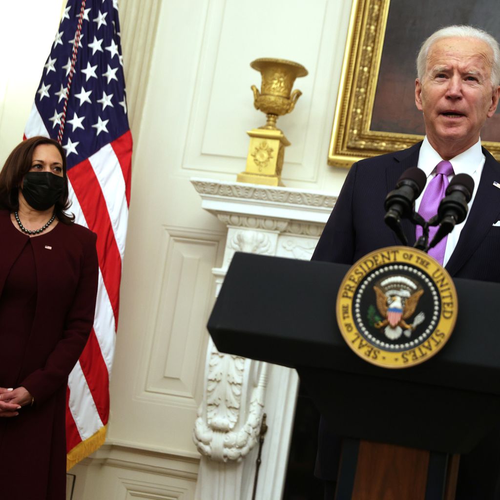 US-Vizepräsidentin Kamala Harris und US-Präsident Joe Biden, Januar 2021