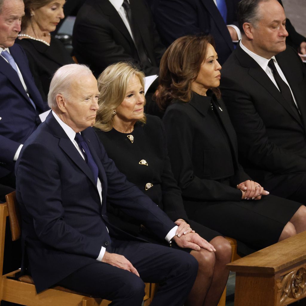 Joe Biden, Jill Biden, Kamala Harris und Doug Emhoff im Januar 2025