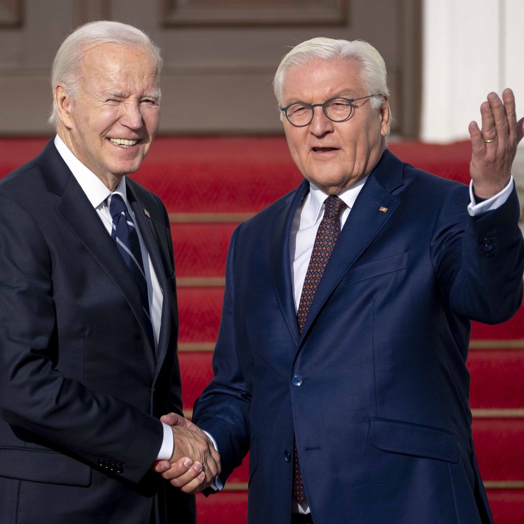 Joe Biden und Frank Walter-Steinmeier im Schloss Bellevue, Berlin, im Oktober 2024