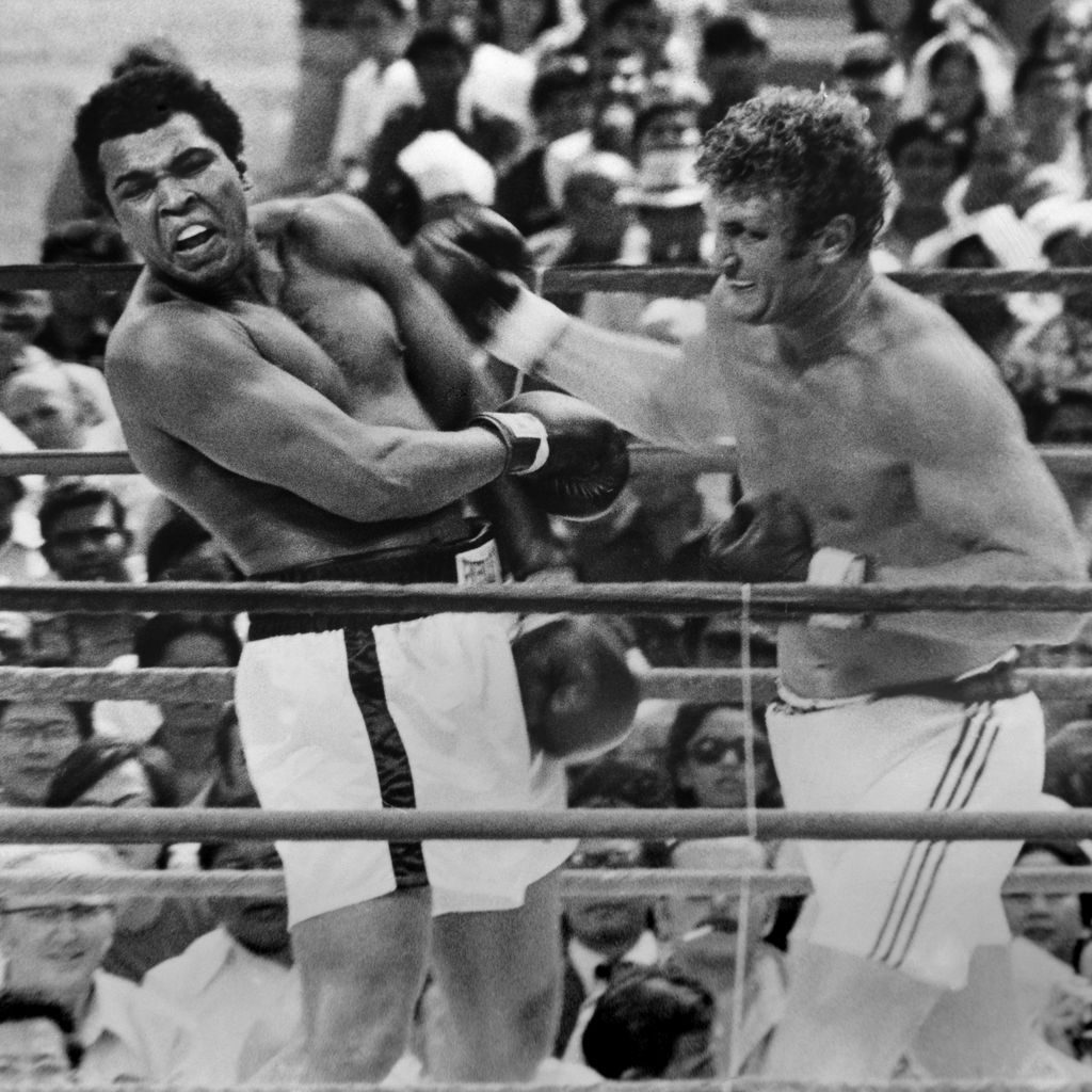 Muhammad Ali und Joe Bugner, Juli 1975