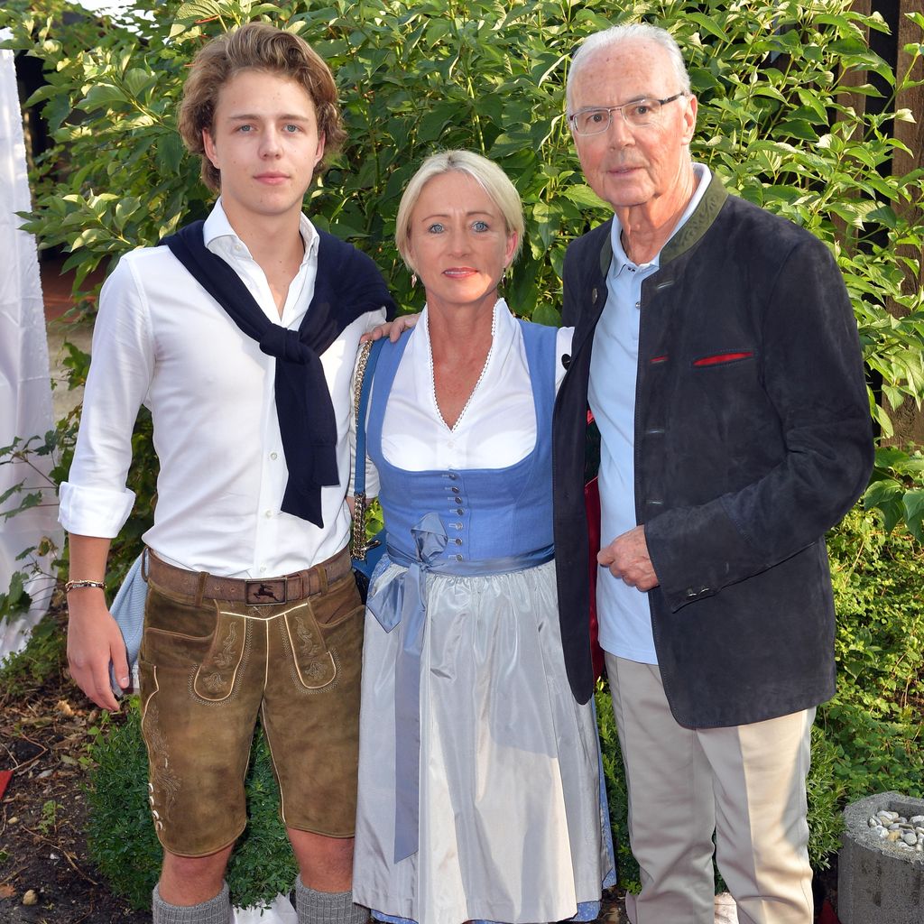Joel, Heidi und Franz Beckenbauer im Juli 2019