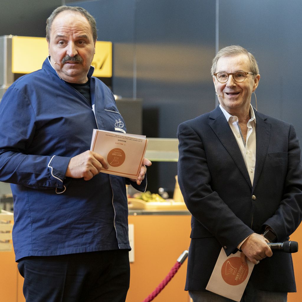 Johann Lafer und Jan Hofer auf der Internorga-Messe