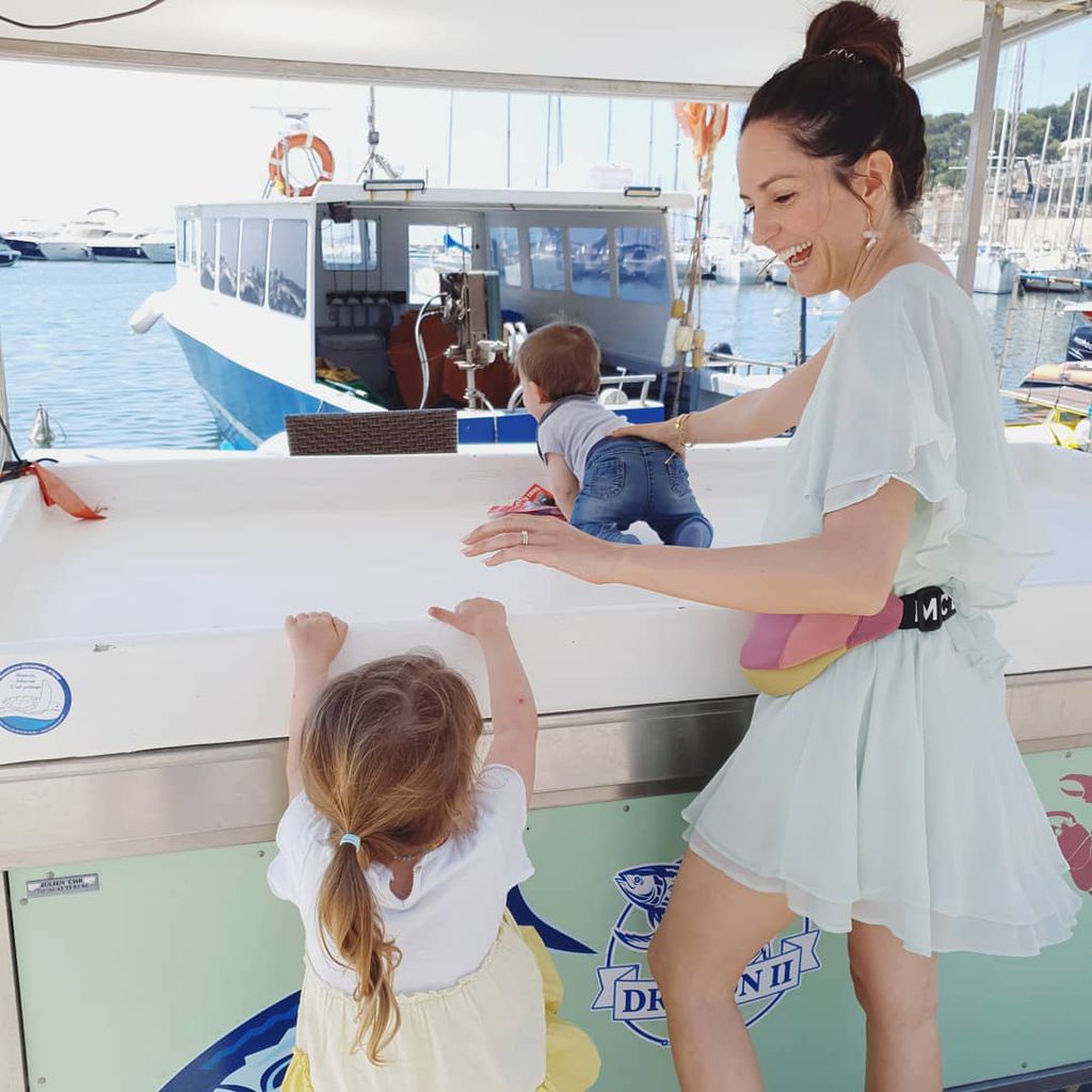 Johanna Klum mit ihren zwei Kids