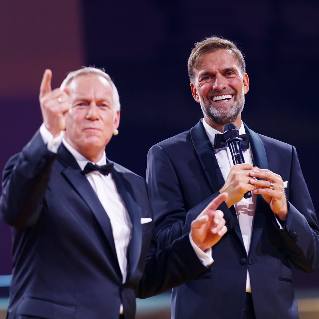 Johannes B. Kerner und Jürgen Klopp beim Ball des Sports 2025 in Wiesbaden