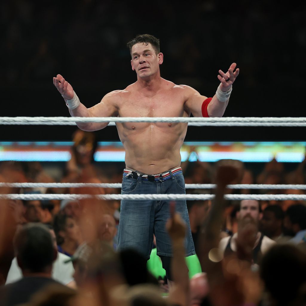 John Cena nach der Niederlage gegen Cody Rhodes bei WWE SummerSlam im MetLife Stadium, East Rutherford, August 2025