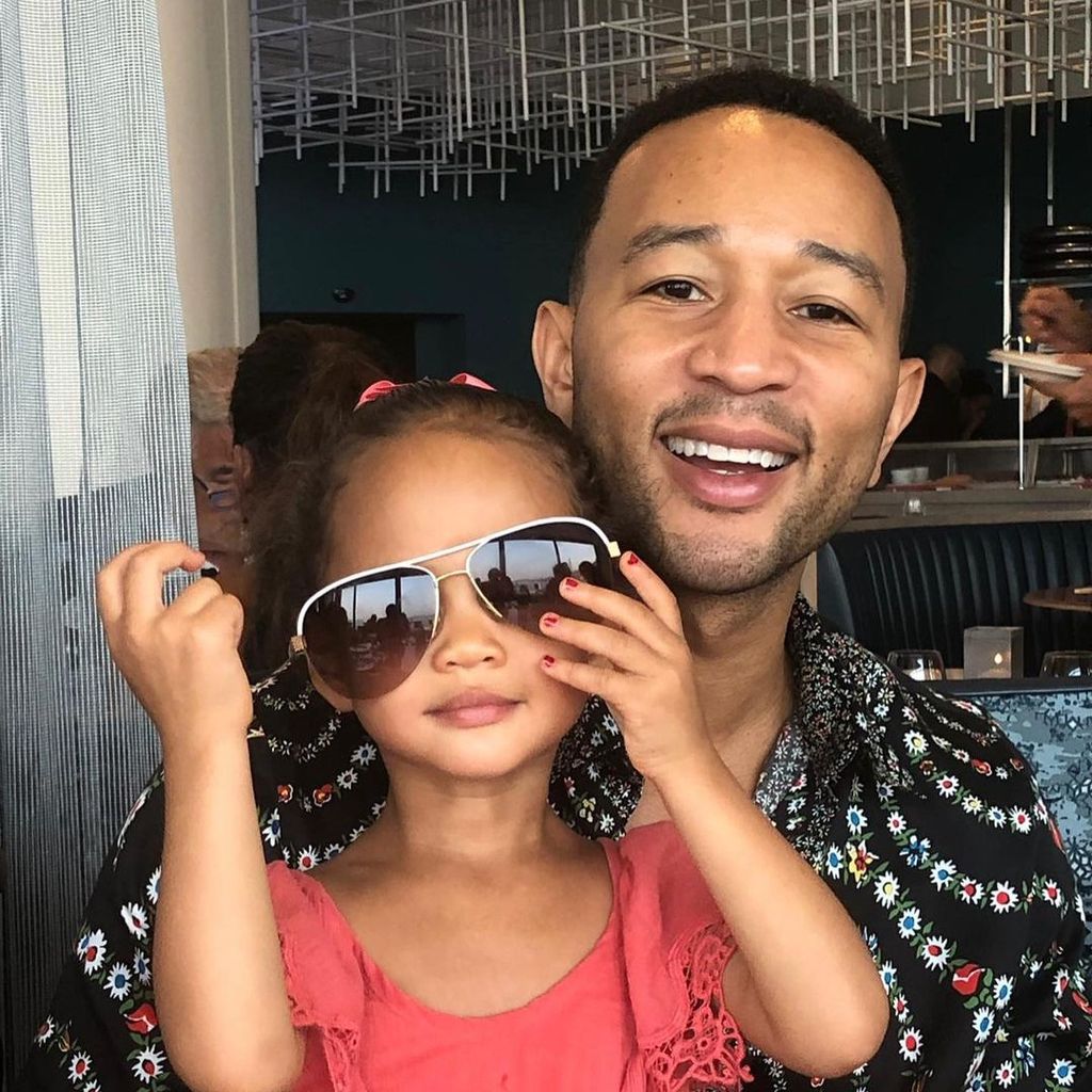 John Legend mit Töchterchen Luna Simone