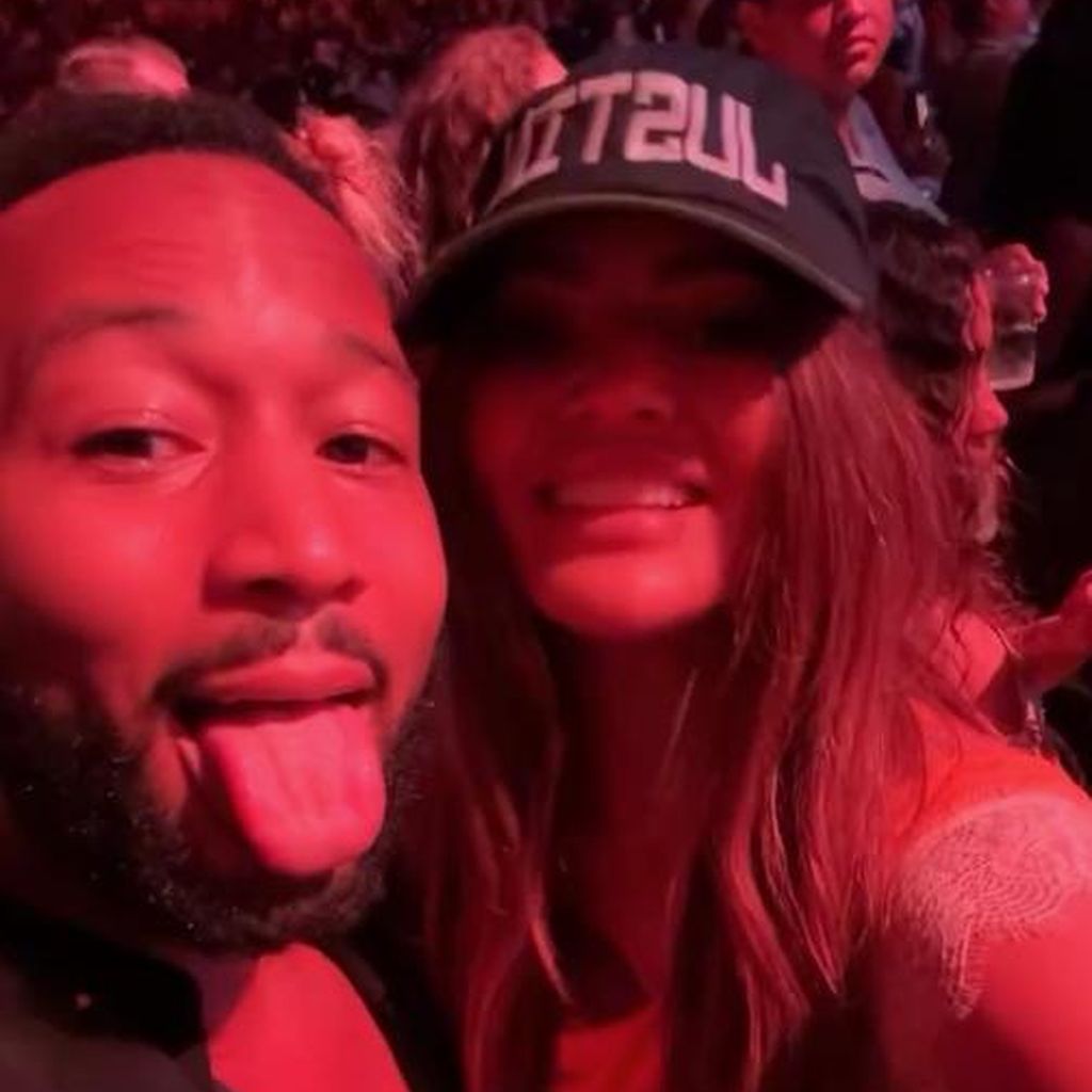 John Legend und Chrissy Teigen beim Konzert von Justin Timberlake, Juni 2024