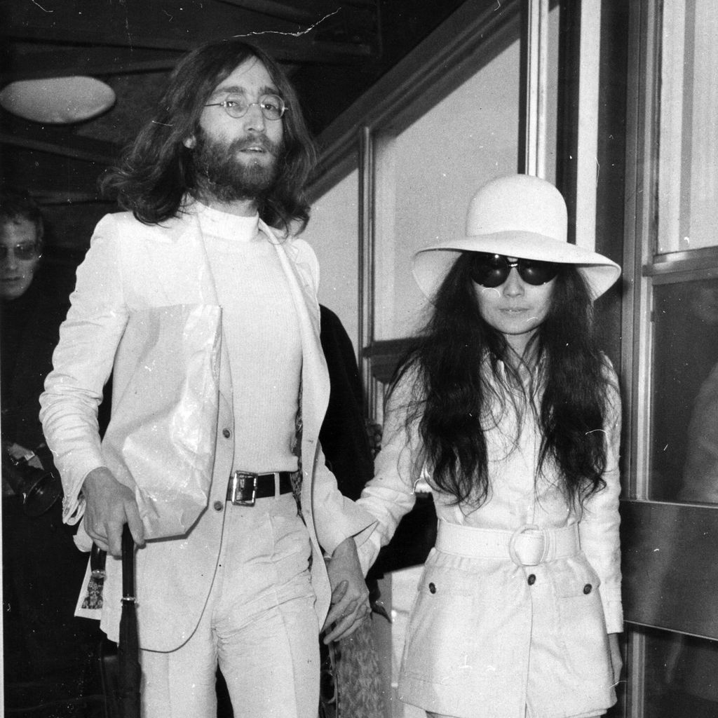 John Lennon und Yoko Ono im April 1969