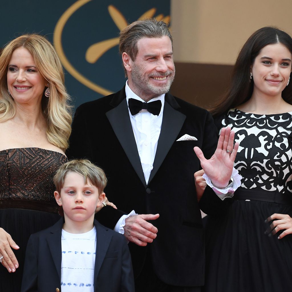 John Travolta, Kelly Preston und ihre Kinder Benjamin und Ella Bleu im Jahr 2018