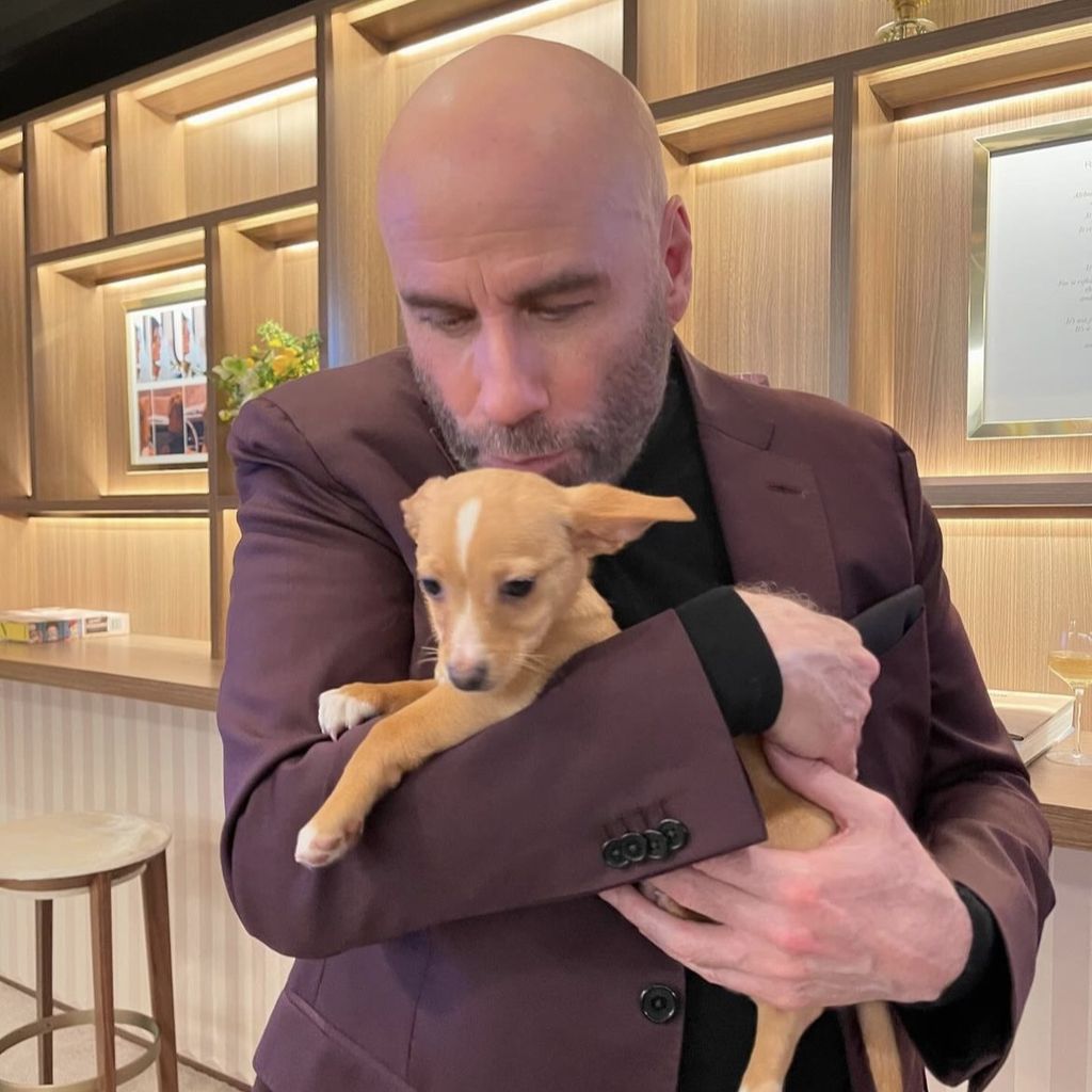 John Travolta mit seinem Hund