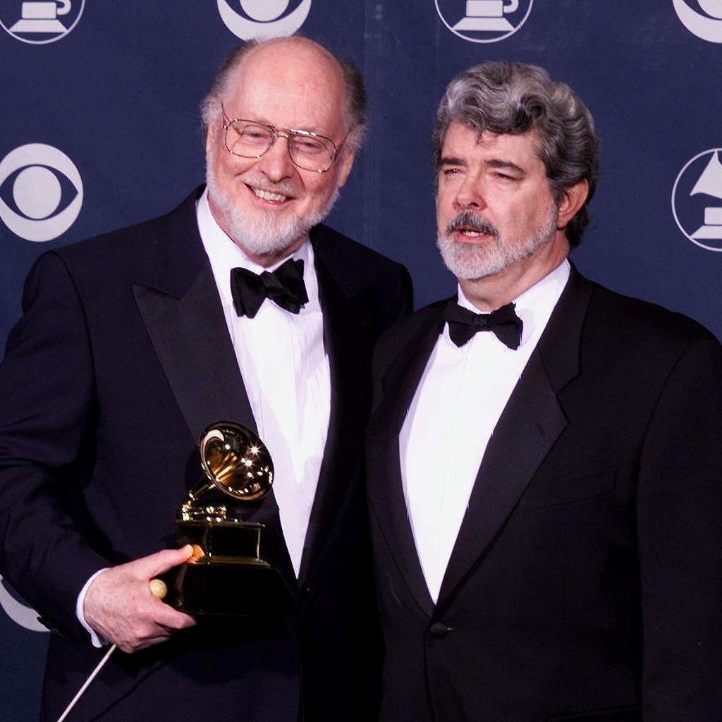 John Williams und George Lucas bei den Grammy Awards in L.A. 1999