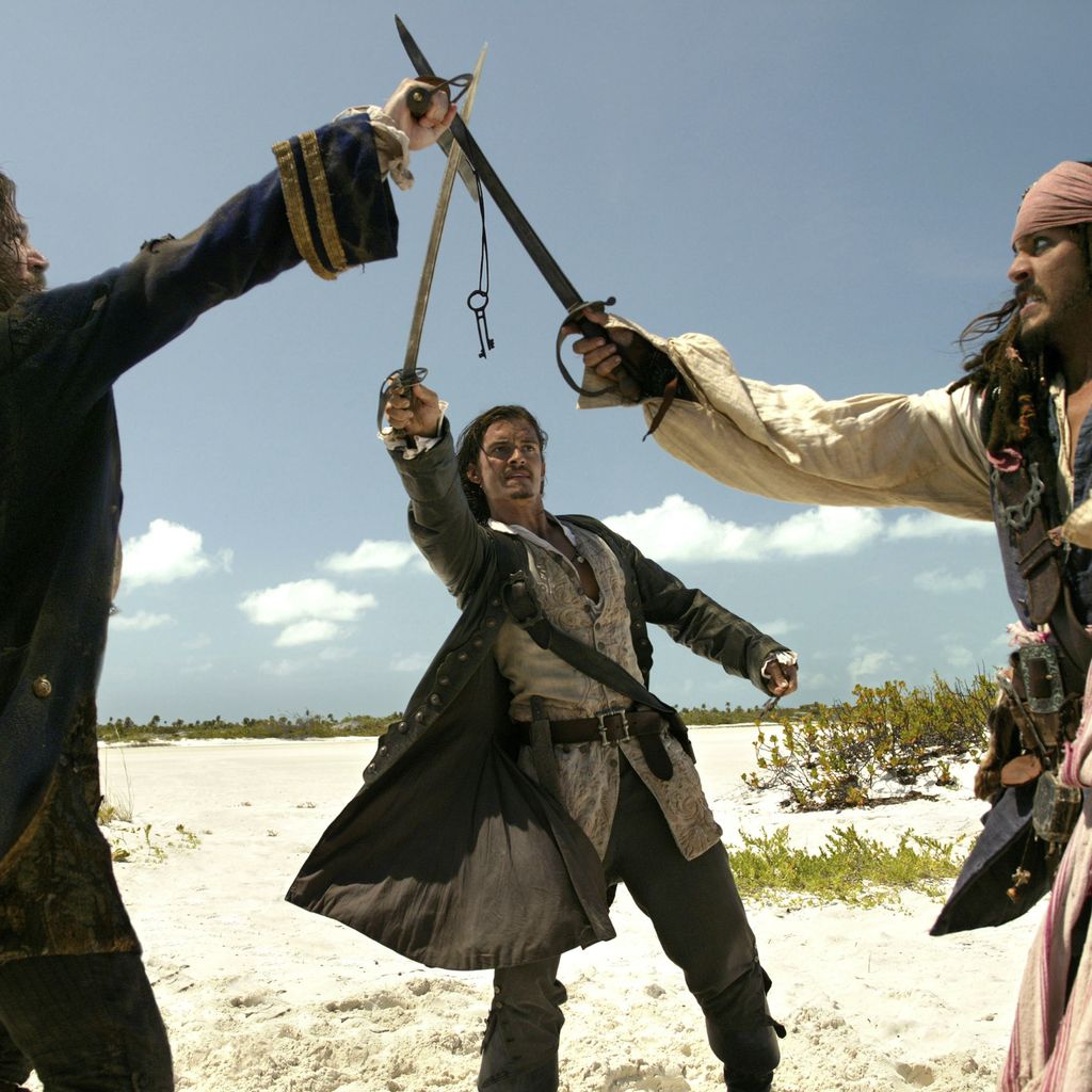 Johnny Depp, Orlando Bloom und Jack Davenport, 2006
