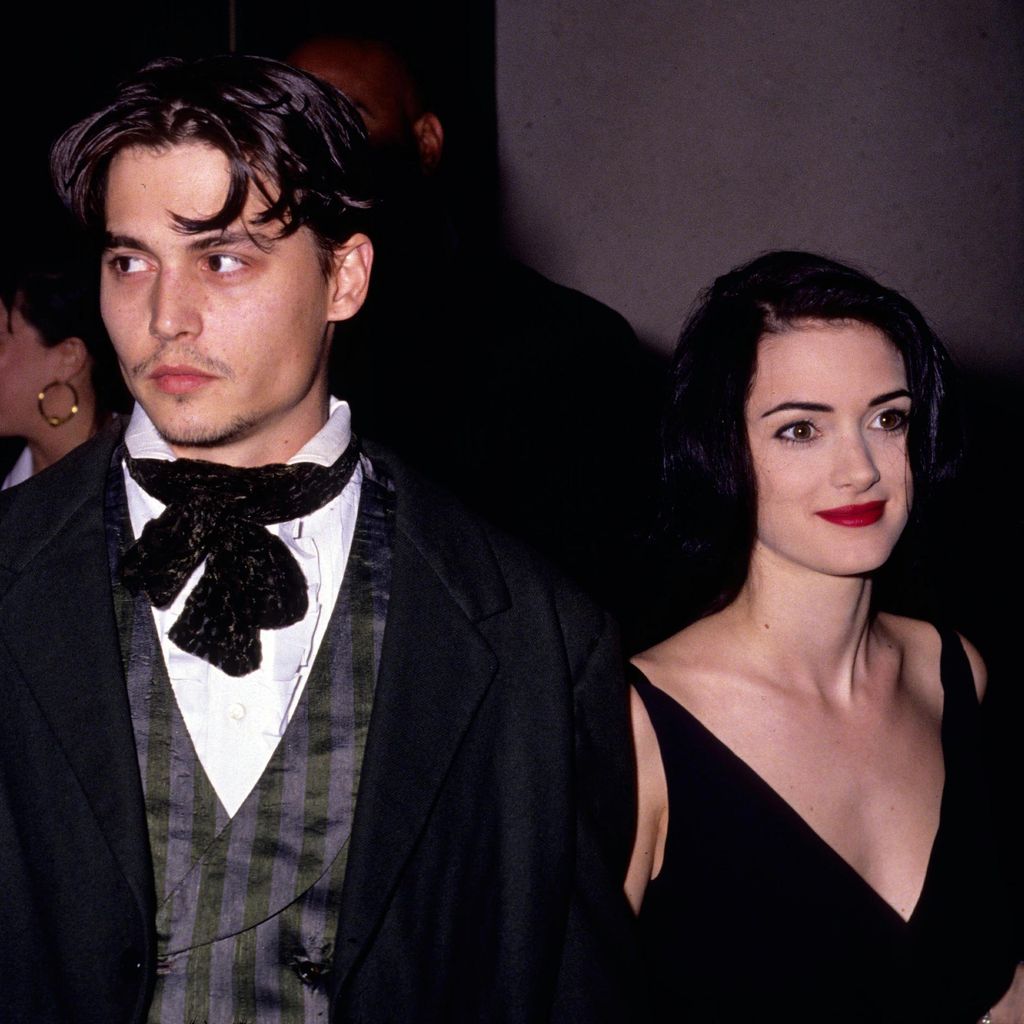 Schauspieler Johnny Depp und Schauspielerin Winona Ryder, 1991