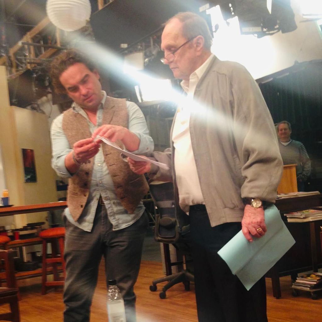 Johnny Galecki und Bob Newhart, "The Big Bang Theory"-Stars