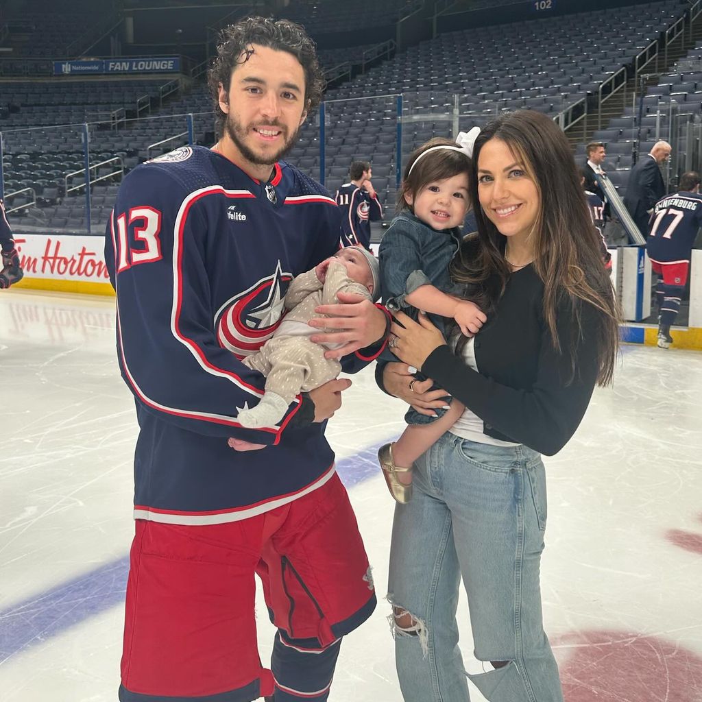 Johnny und Meredith Gaudreau mit ihren Kindern