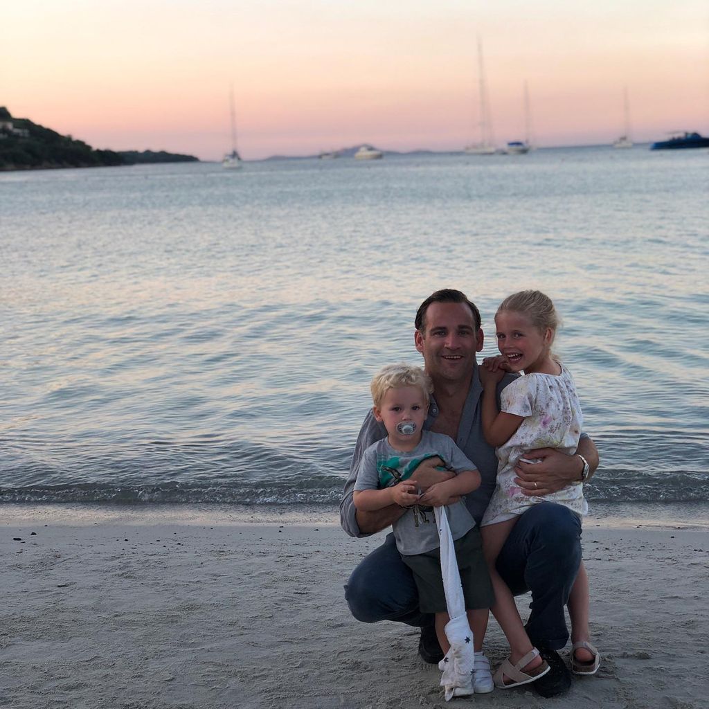 Jonas Bergström mit seinen Kindern Katinka und Sebastian