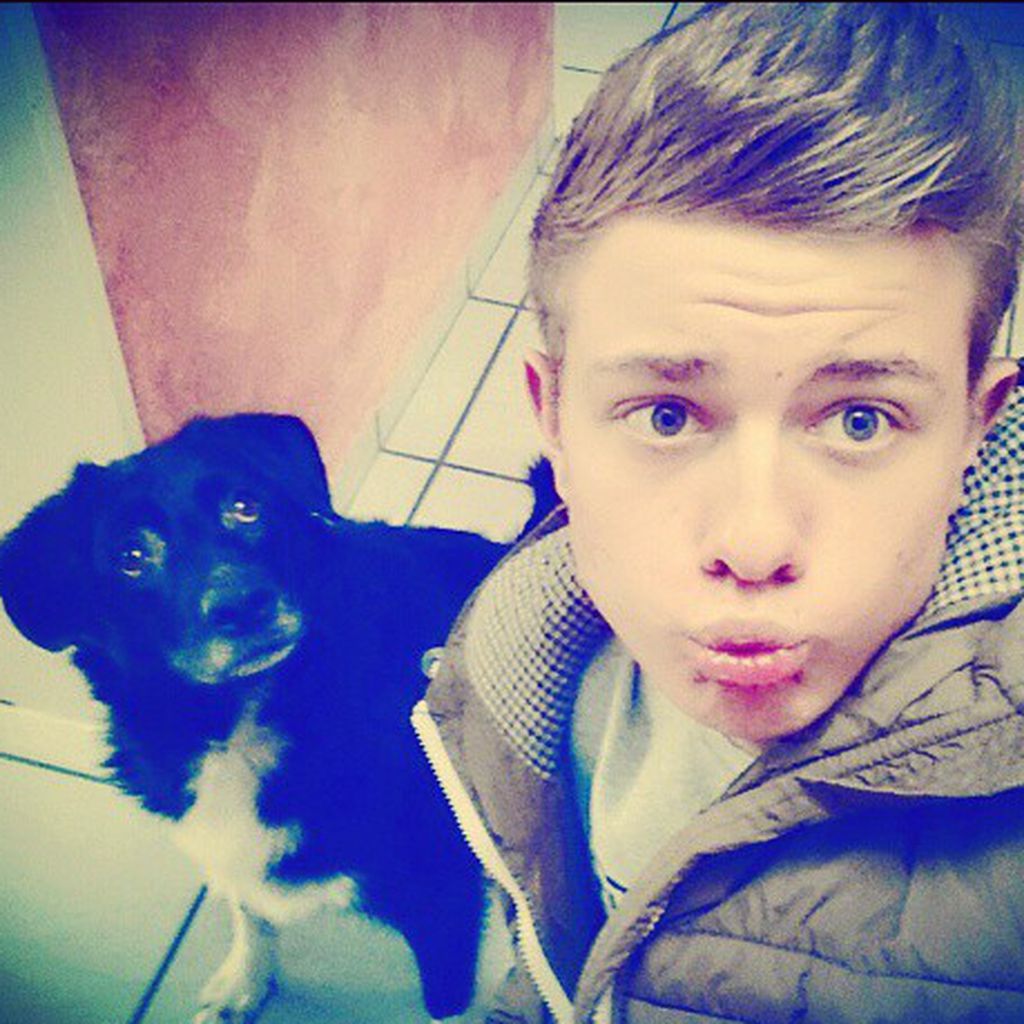 Jonas Ems mit seinem Hund Dali im Jahr 2014