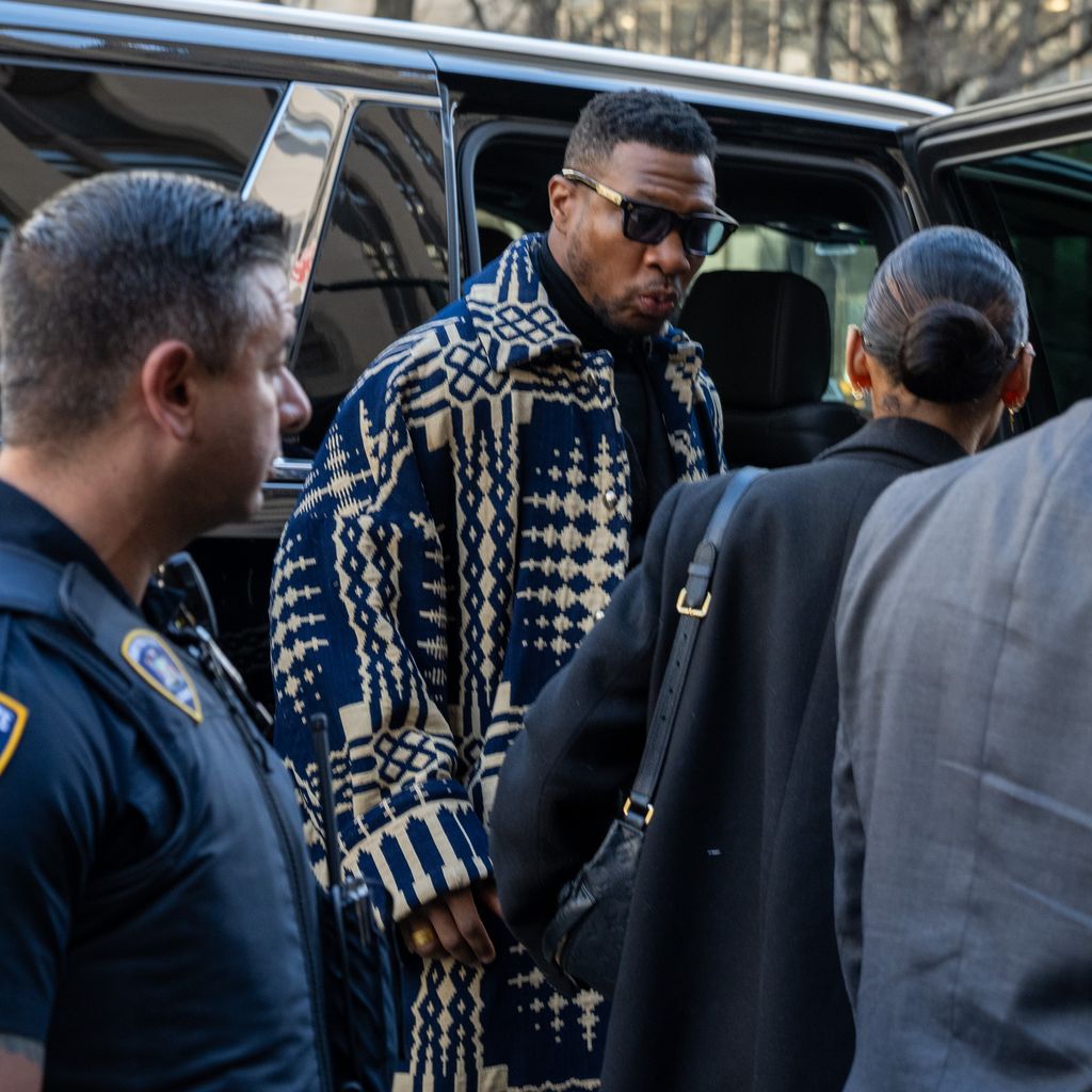 Jonathan Majors vor dem Manhattan Criminal Court, April 2024